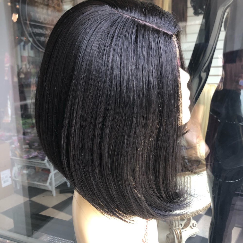 Cheap Black short bob sidePart wig 2020 hairstyle